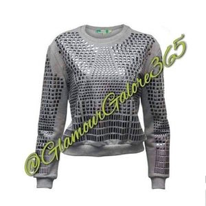 Studded Crewneck Sweatshirt